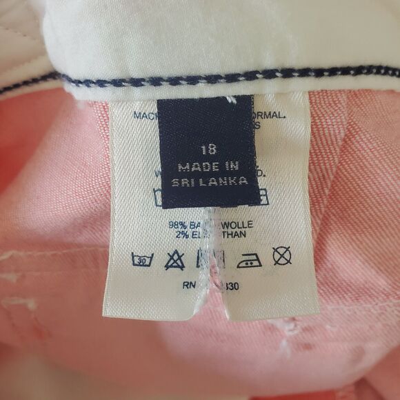 Lands End Skirt Womens Size 18 Pink Denim Straight Pockets Stretch Casual - Picture 9 of 11